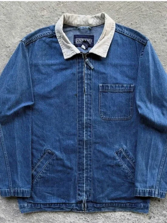 Classic Workwear Style Denim Chore Jacket - Picture 1 of 4